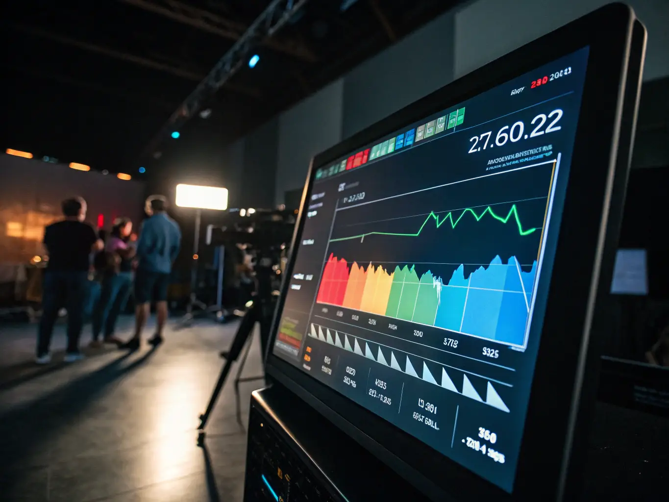 A visual representation of a benchmark graph constantly shifting and changing, illustrating the challenge of keeping up with evolving MIPS benchmarks.